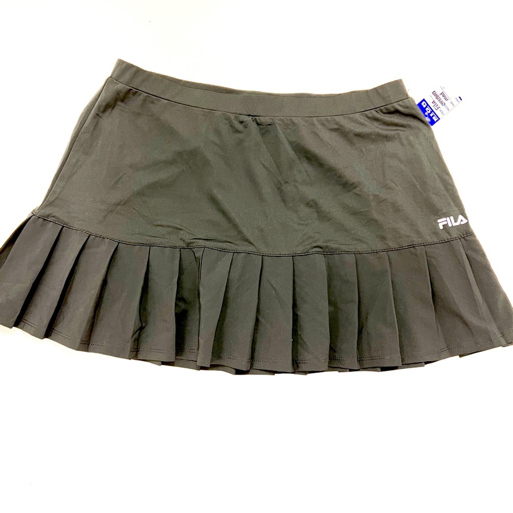 Fila Preppy Athletic Tennis Mini Skirt Black Sz Medium